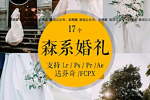 森系婚礼调色滤镜PR/PS/FCPX/达芬奇/AE/Lut预设