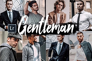 阳刚帅气男性人像LR预设/移动APP预设 Gentleman Lightroom Presets