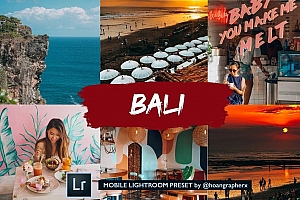 巴黎旅拍明亮通透色彩增强手机版Lightroom预设 BALI COLLECTION