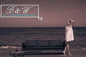 黑白单色旅拍人像预设  精选20款高级效果