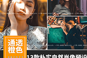 INS网红人像通透橙色调Lightroom预设手机