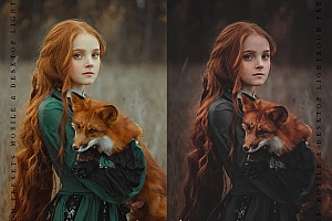 暗橙色情绪人像胶片Lightroom预设和移动预设