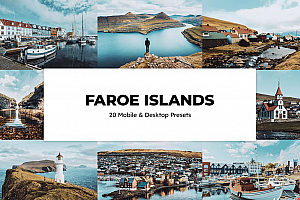 法罗群岛旅拍人文风光后期调色Lightroom预设旅行视频后期调色LUT预设