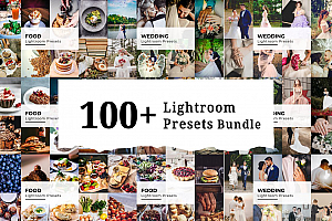 100个婚礼美食为主摄影后期调色Lightroom预设