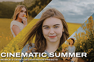 夏季电影人像后期调色Lightroom预设和视频电影Vlog后期调色LUT预设