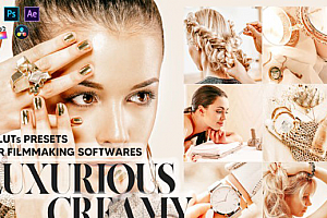 12个豪华奶油人像视频后期调色LUT预设