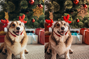 冬季圣诞节摄影后期人像调色Lightroom预设